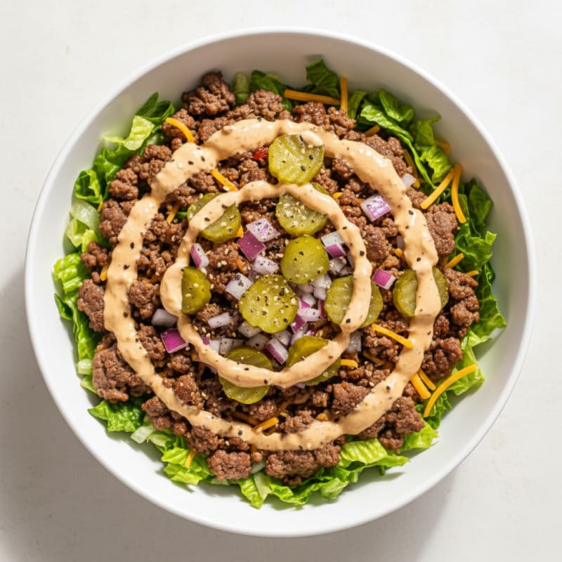 Big Mac Inspired Protein Bowl
