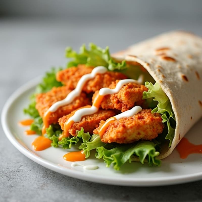 Crispy Buffalo Ranch Chicken Wrap