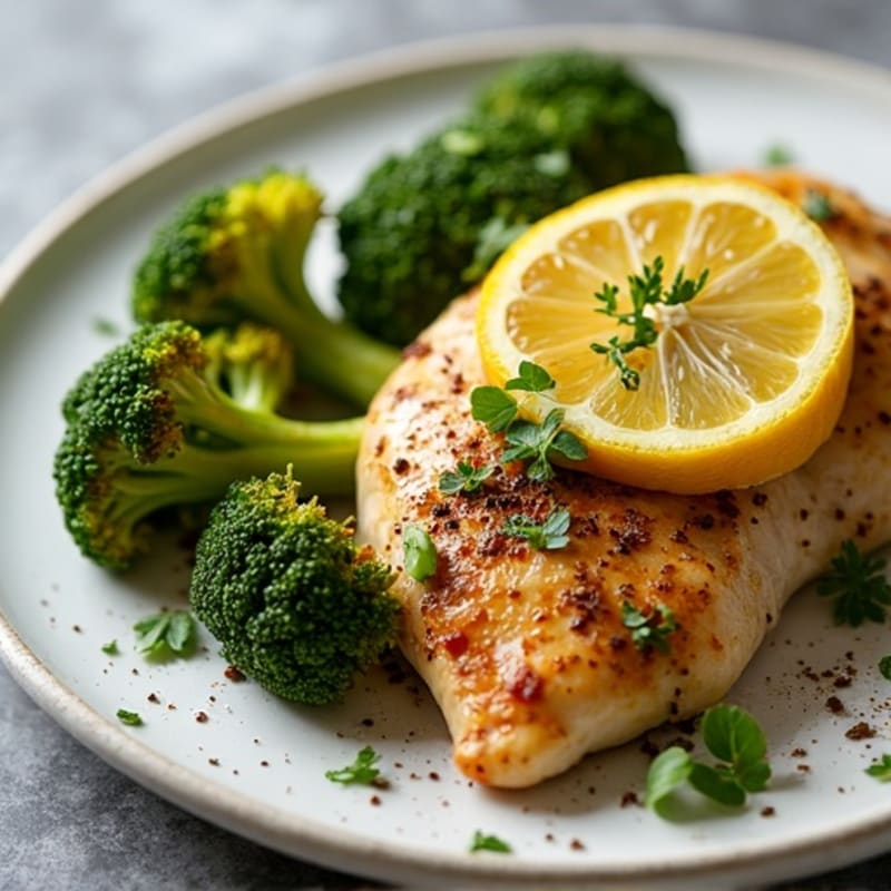 Sheet Pan Lemon-Herb Roasted Chicken with Crispy Broccoli