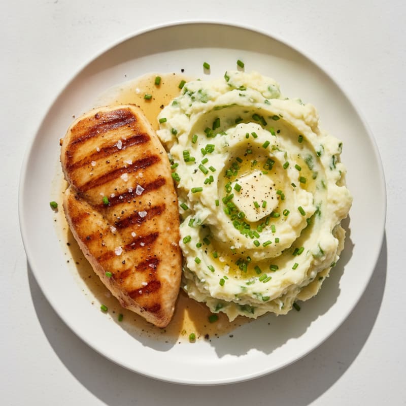 Garlic Mashed Potatoes with Chives