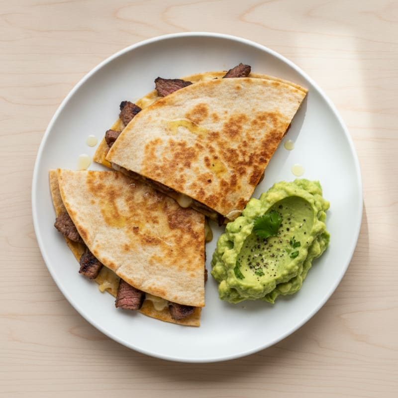 Carne Asada Quesadillas with Guacamole