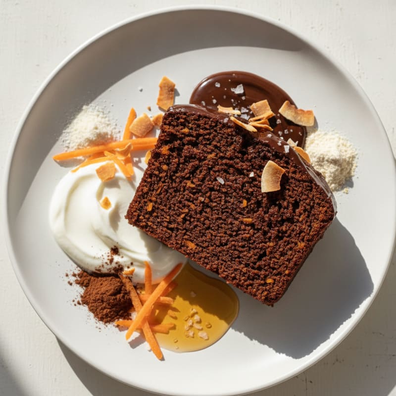 High-Protein Chocolate Carrot Coconut Oil Cake