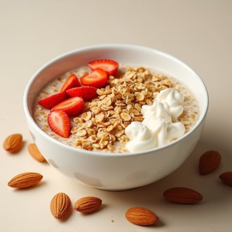 Protein-Packed Vanilla Almond Oatmeal Bowl