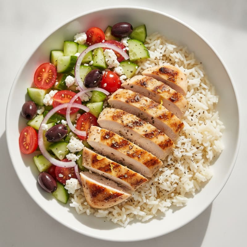 Greek Chicken and Basmati Rice Bowl