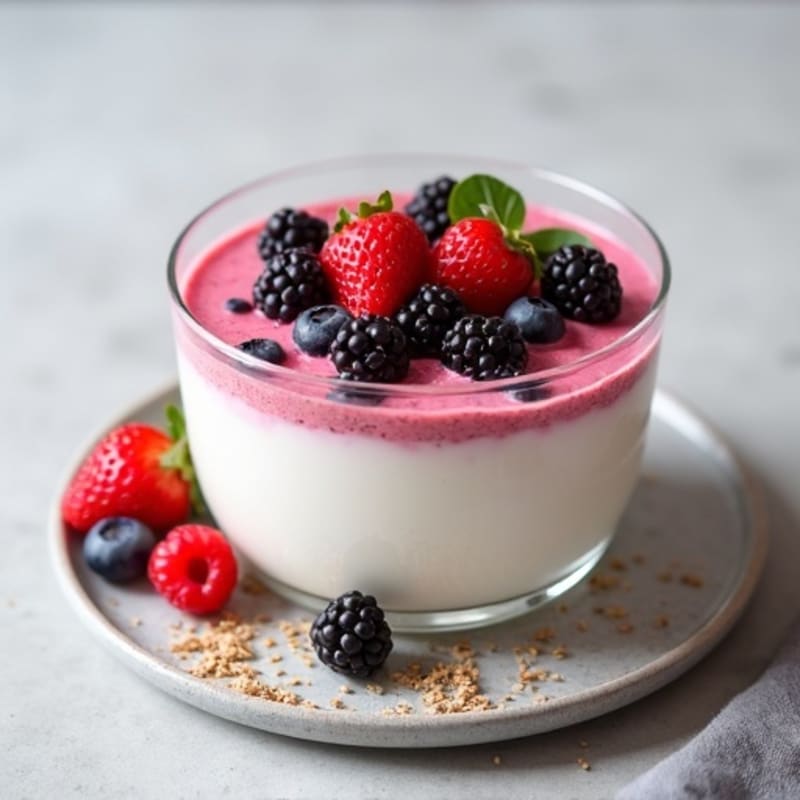 Silky Greek Yogurt Protein Pudding with Berries