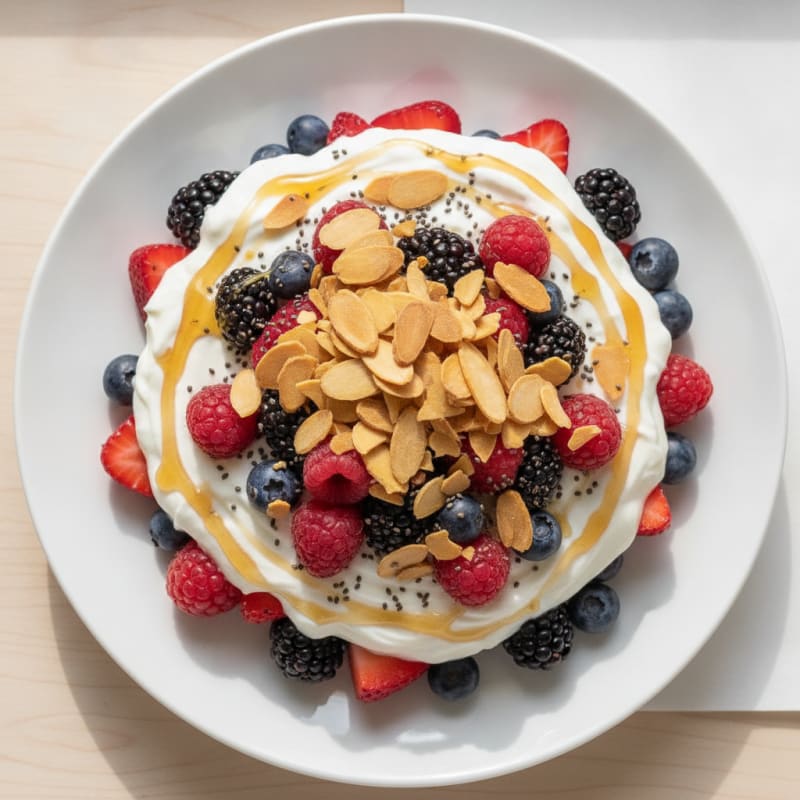Creamy Greek Yogurt Protein Parfait with Mixed Berries