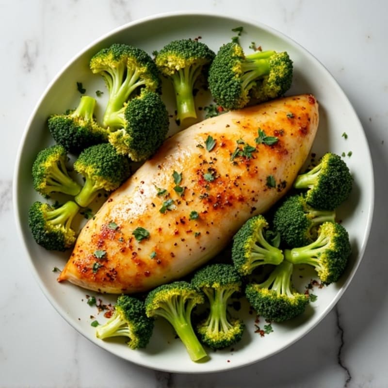Sheet Pan Lemon Garlic Chicken and Roasted Broccoli