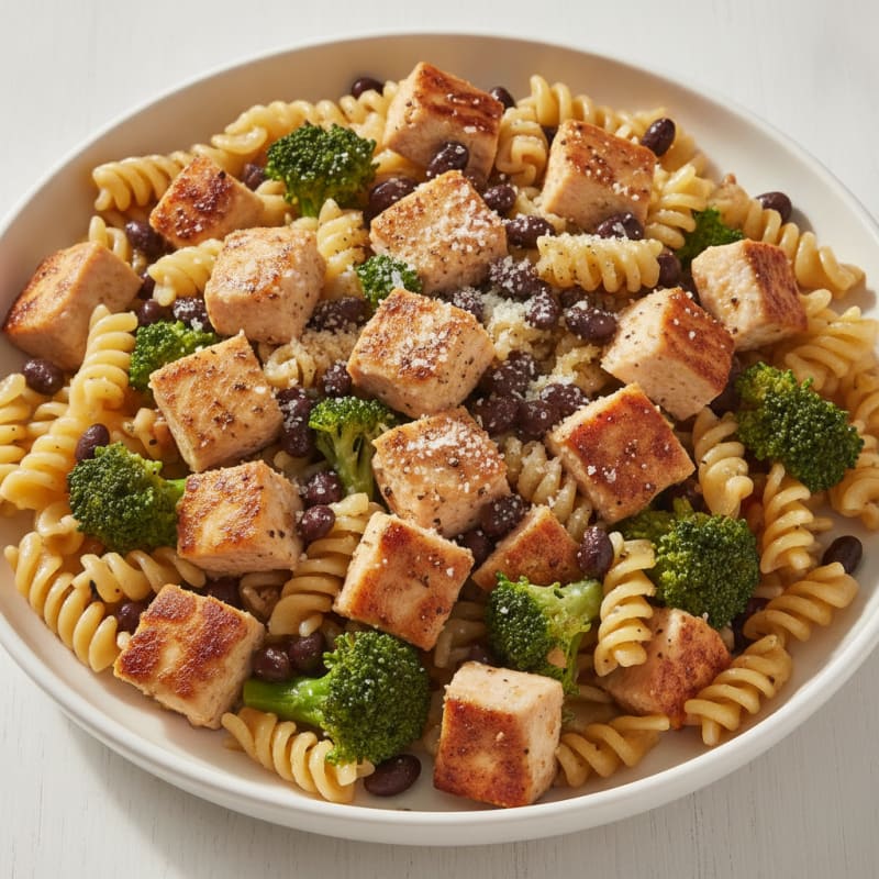 Chicken and Broccoli Pasta with Black Beans