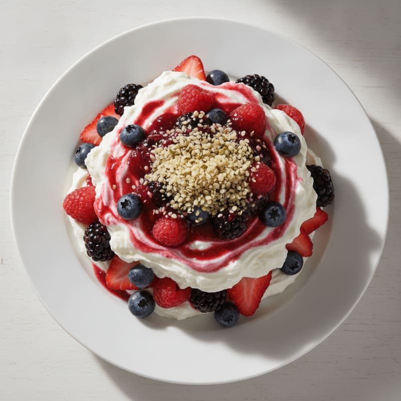 Greek Yogurt Protein Parfait with Mixed Berries