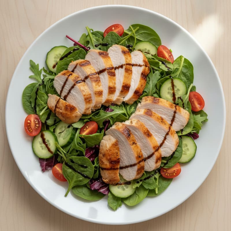 Grilled Turkey Breast Salad with Mixed Greens
