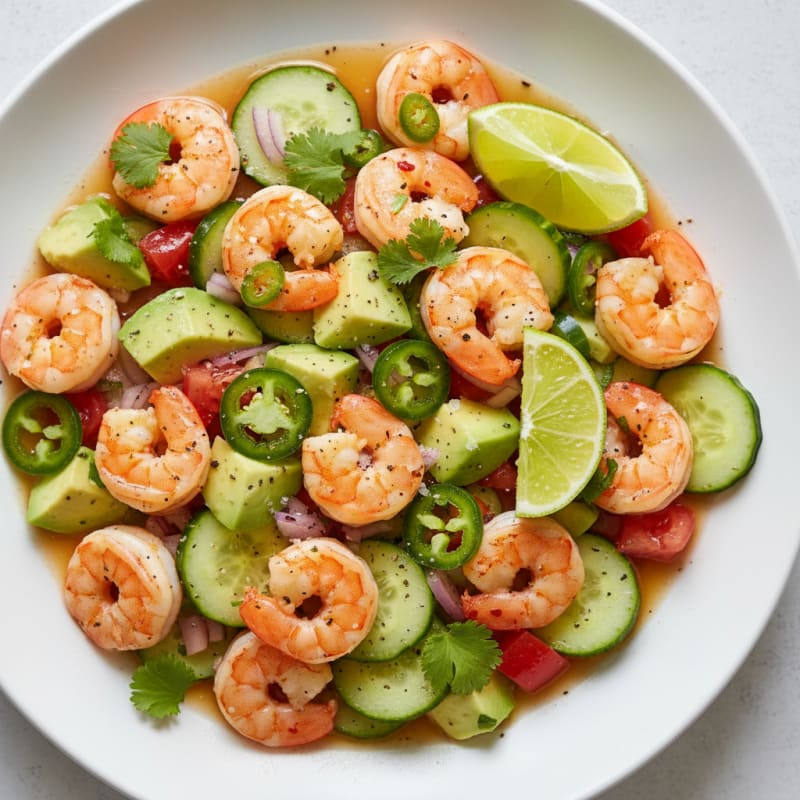 Zesty Chili-Lime Shrimp Ceviche with Avocado