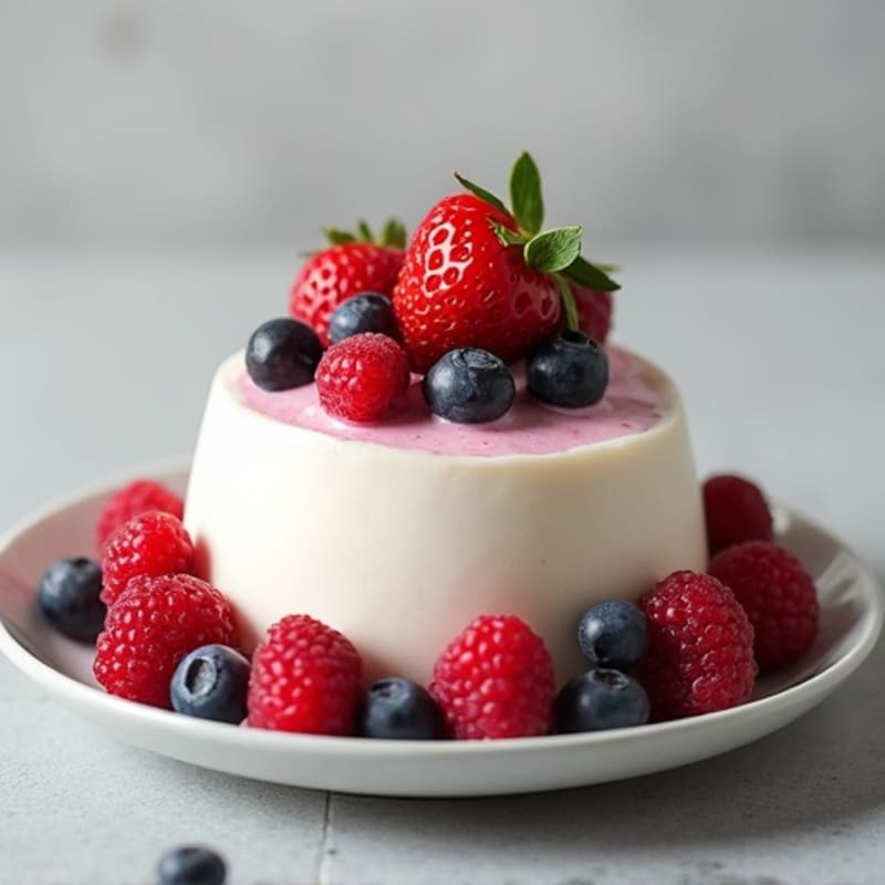 Creamy Greek Yogurt Protein Mousse with Mixed Berries