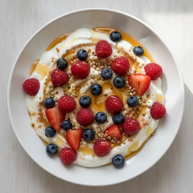 Protein-Packed Greek Yogurt with Berries and Honey