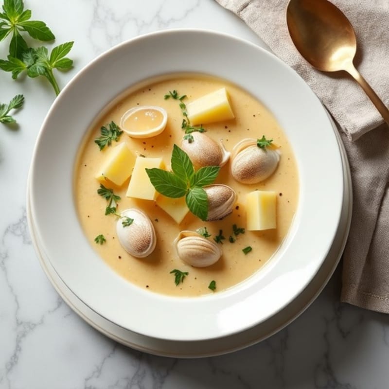 Healthy Creamy Clam and Potato Chowder