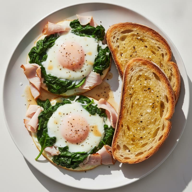 Baked Eggs with Sourdough Toast