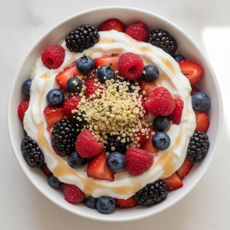 Creamy Greek Yogurt Protein Parfait with Mixed Berries