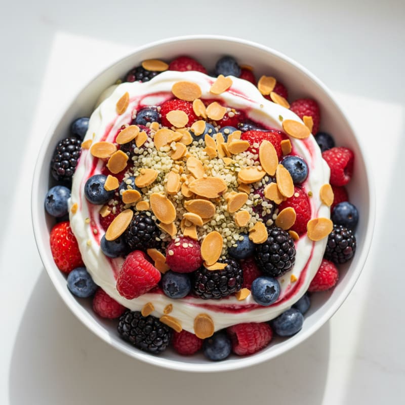 Creamy Greek Yogurt Protein Parfait with Mixed Berries