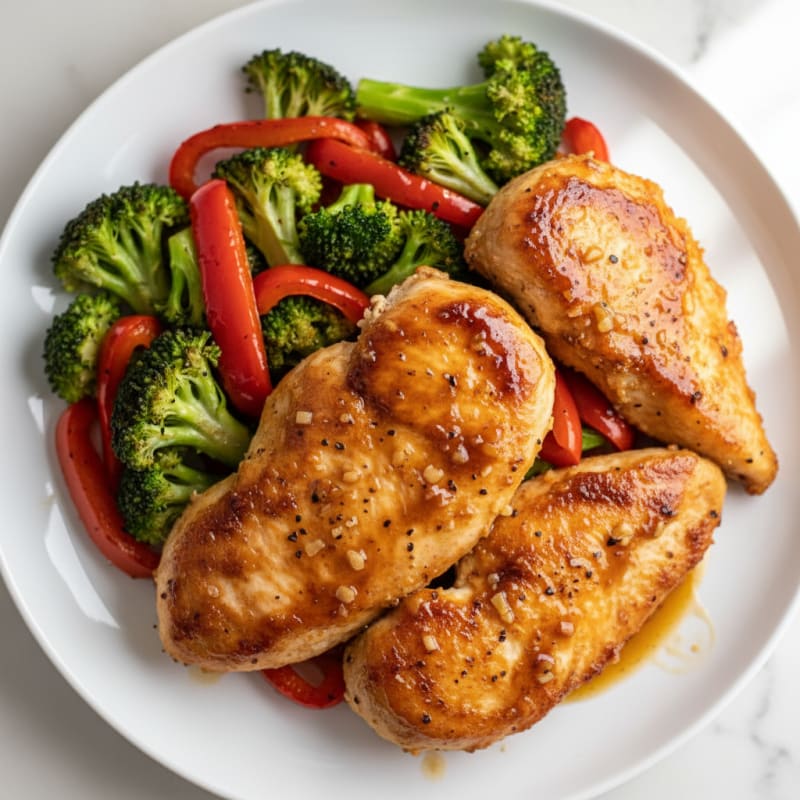 Crispy Teriyaki Chicken with Roasted Vegetables