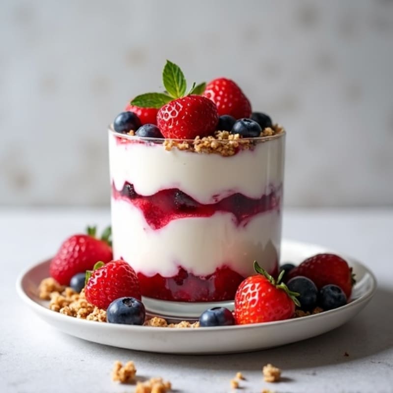 Creamy Greek Yogurt Protein Parfait with Mixed Berries