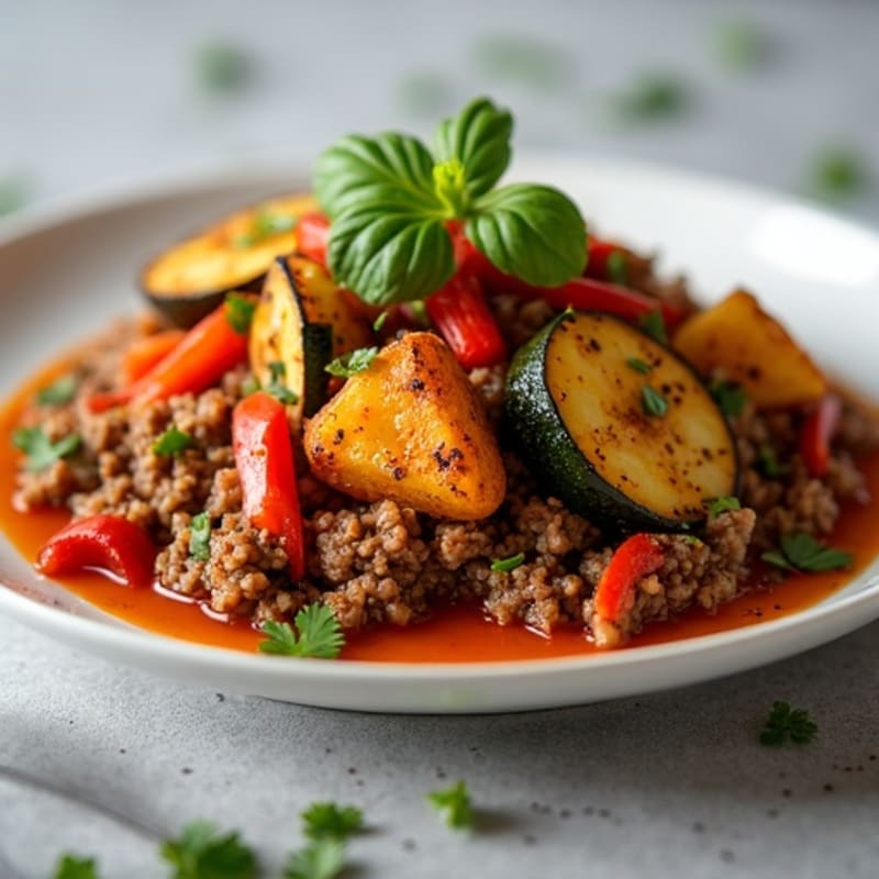 Lean Beef and Crispy Vegetable Hash