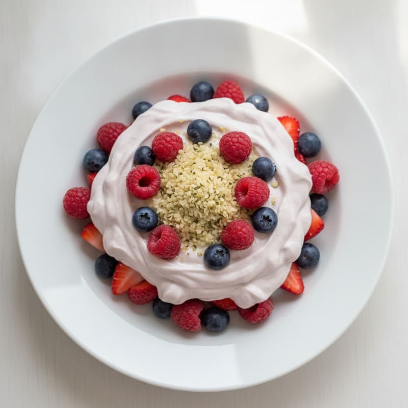 Silky Protein Yogurt Parfait with Mixed Berries
