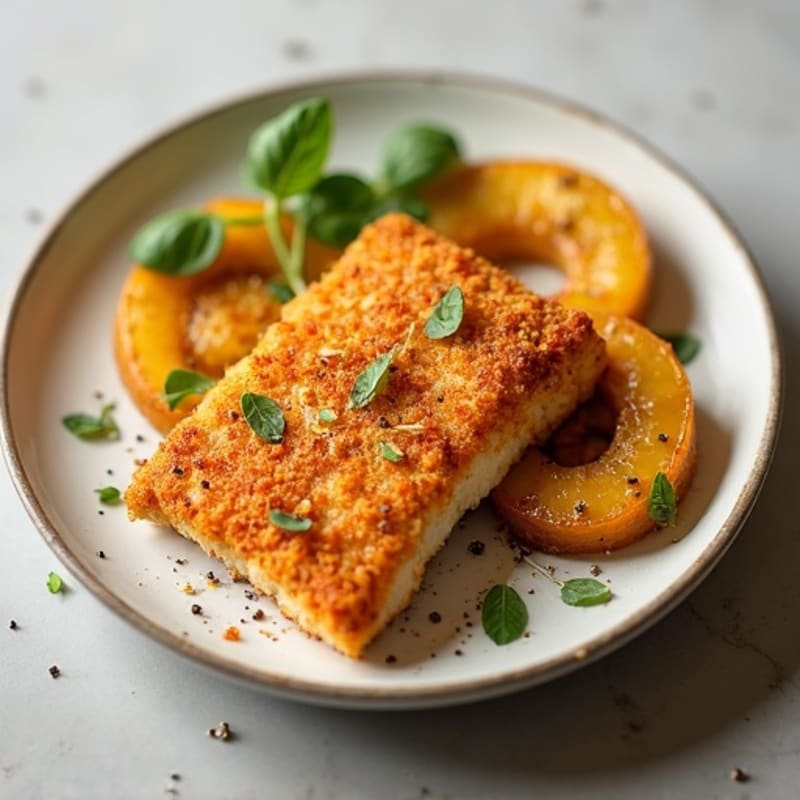 Crispy Baked Fish with Sweet Roasted Plantains