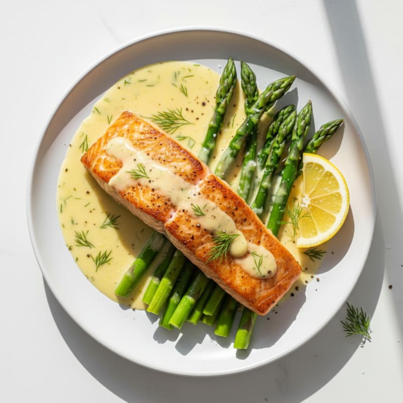Pan-Seared Salmon with Lemon-Dill Sauce