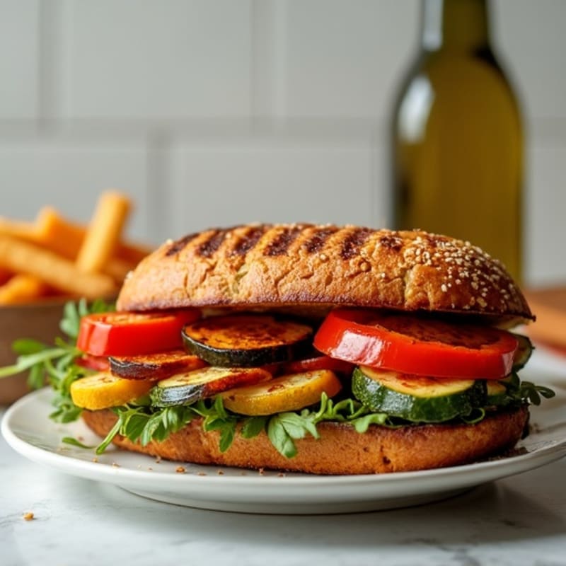 Crispy Roasted Vegetable Panini