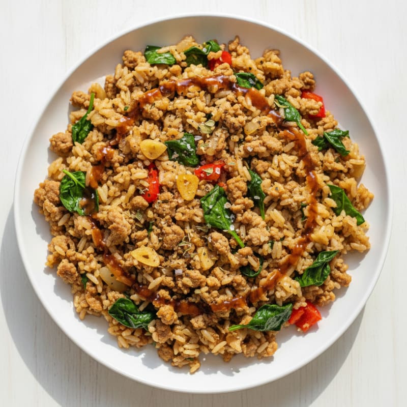 Savory Ground Turkey and Rice Skillet