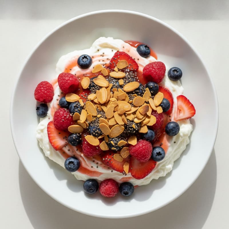 Creamy Greek Yogurt Protein Parfait with Mixed Berries