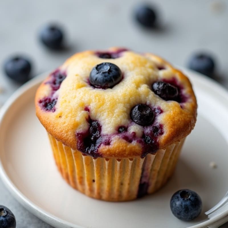 Protein-Packed Blueberry Cottage Cheese Muffin