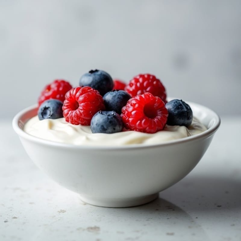 Greek Yogurt and Ricotta Protein Bowl with Fresh Berries