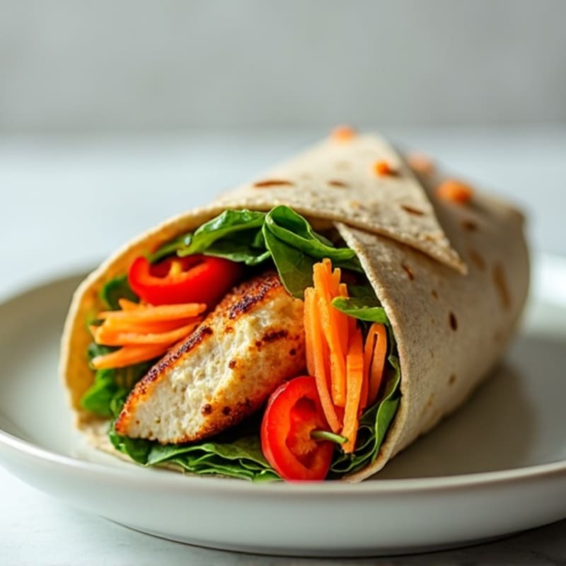 Fresh Veggie Hummus Wrap