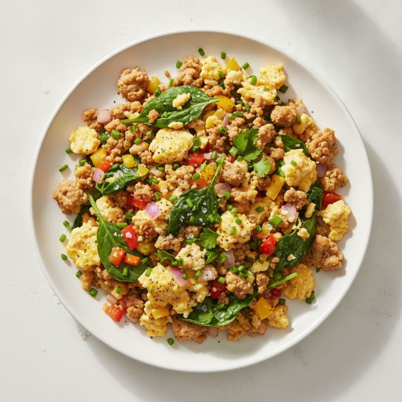 Hearty Morning Scramble with Fresh Herbs