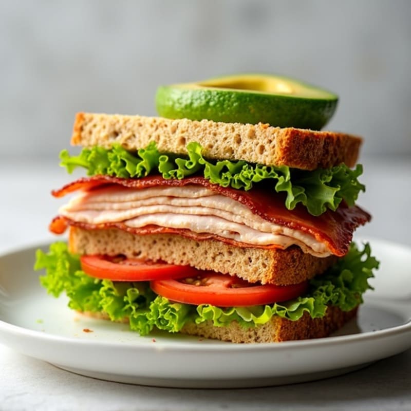 Stacked Turkey Club with Fresh Avocado