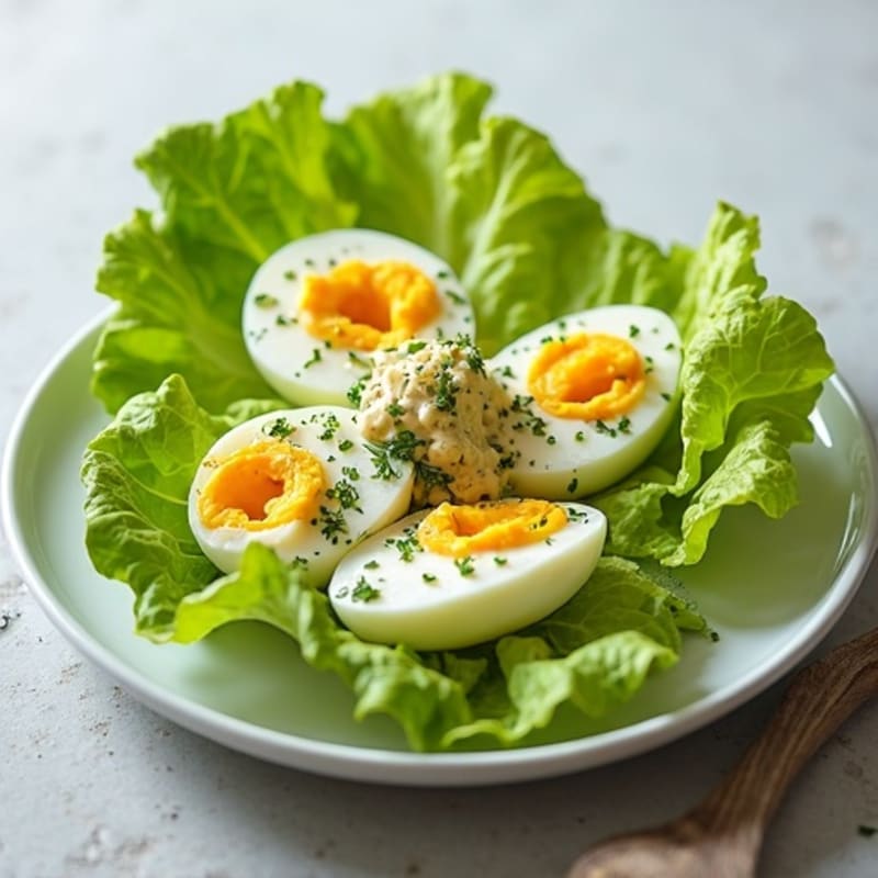 Creamy Herb Egg Salad Lettuce Wraps