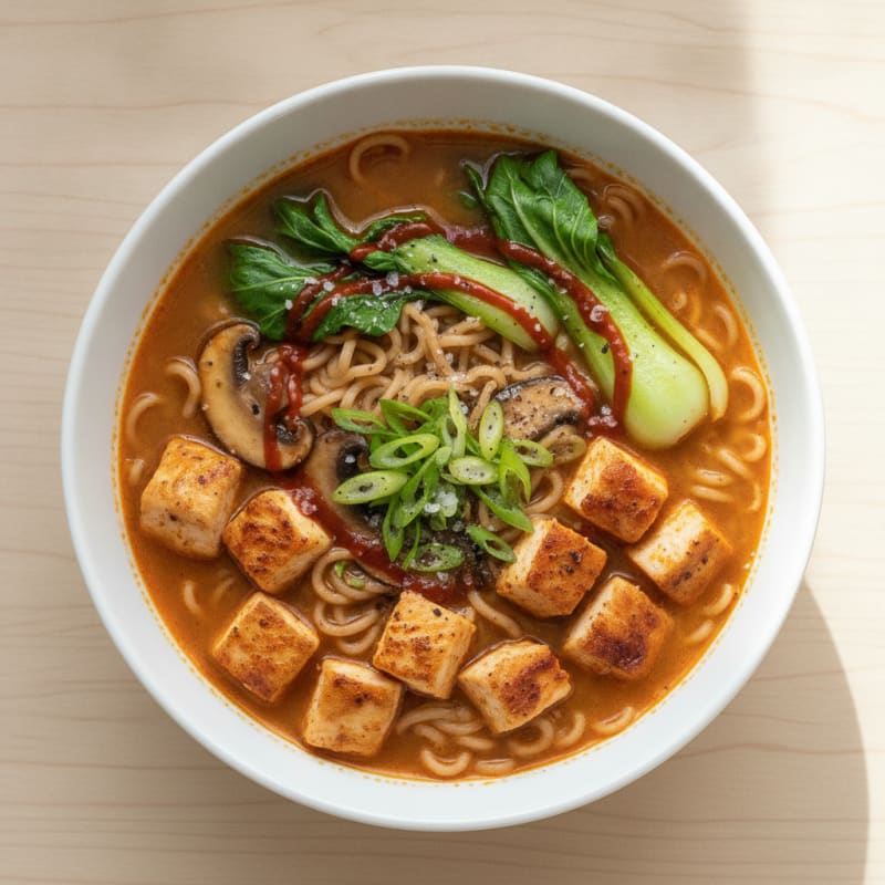 Sriracha Chicken Ramen Soup