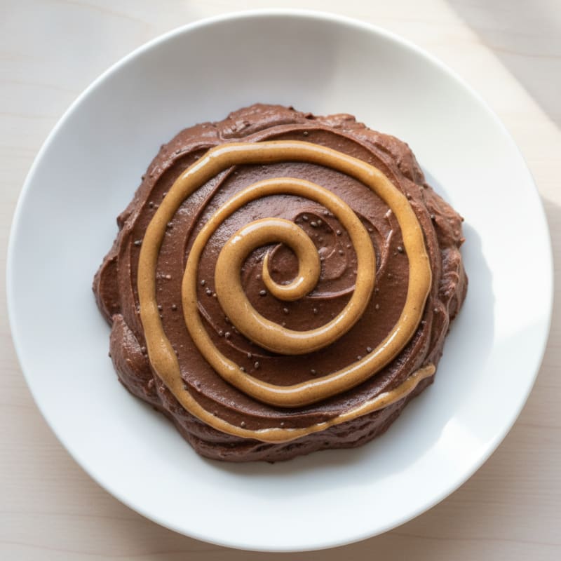 Silky Chocolate Protein Pudding with Almond Butter