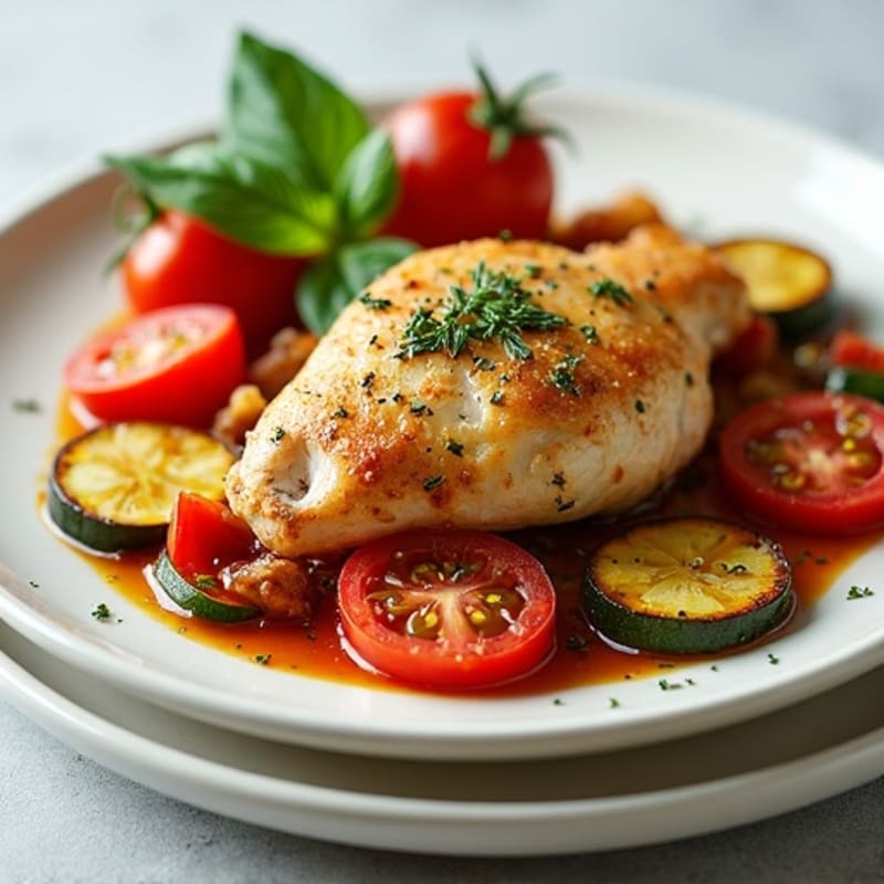 Herb-Roasted Chicken Cacciatore with Garden Vegetables