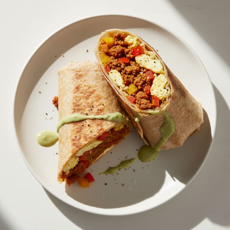 Ultimate Breakfast Burrito with Chorizo and Eggs