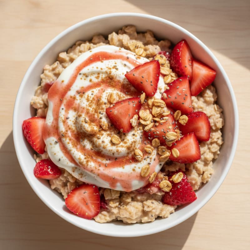 Strawberry Shortcake Overnight Oats