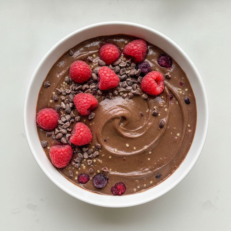 Protein Chocolate Berry Smoothie Bowl
