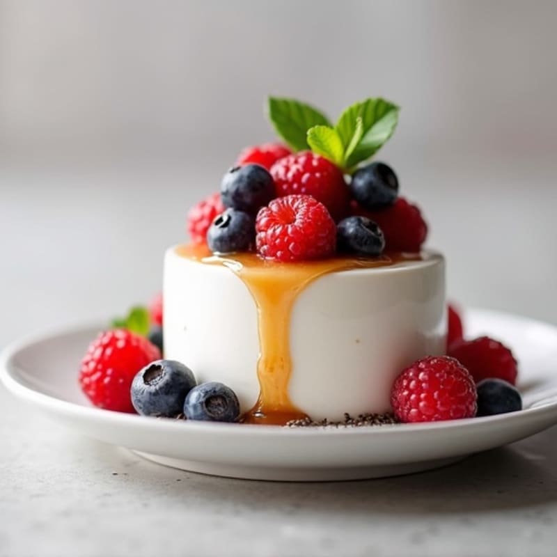 Silky Greek Yogurt Protein Mousse with Berries