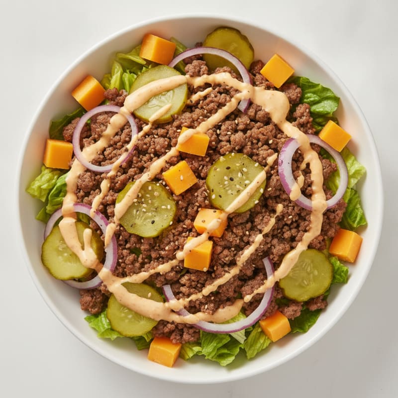Big Mac Inspired Burger Bowl