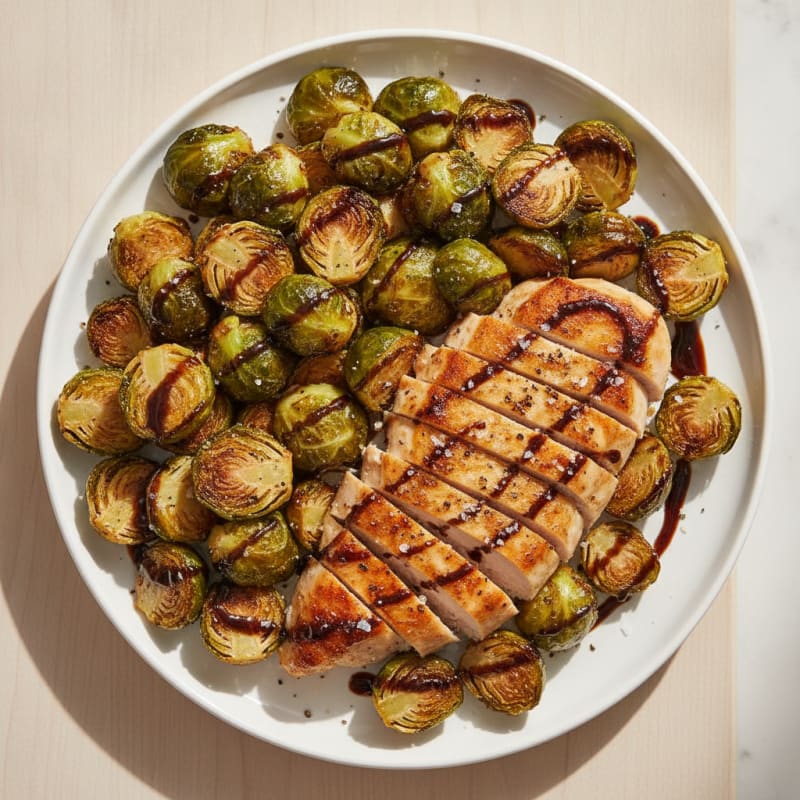 Roasted Brussels Sprouts with Balsamic Glaze