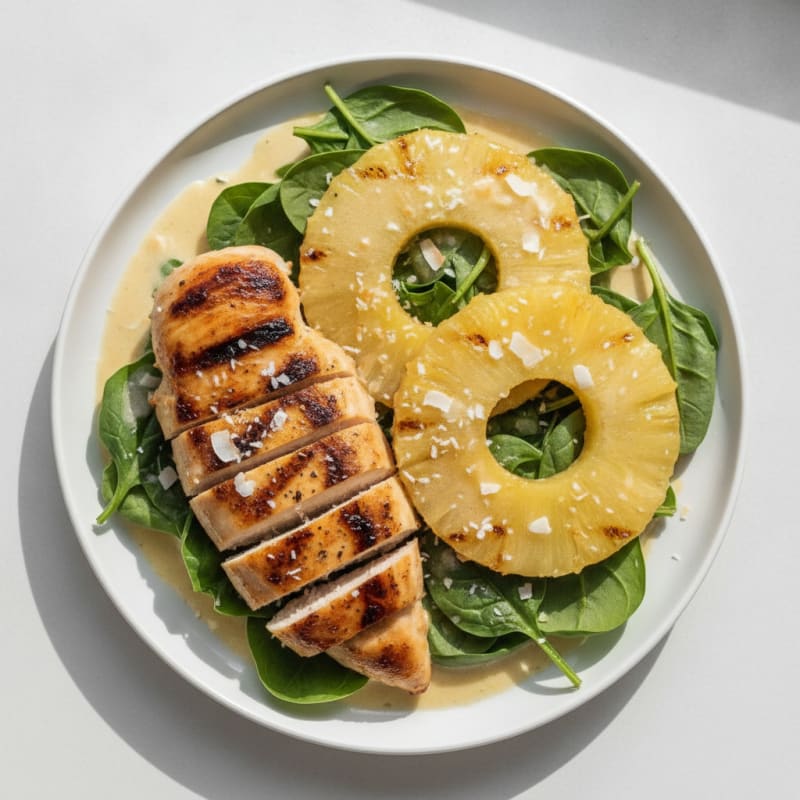 Grilled Pineapple and Coconut Glazed Chicken