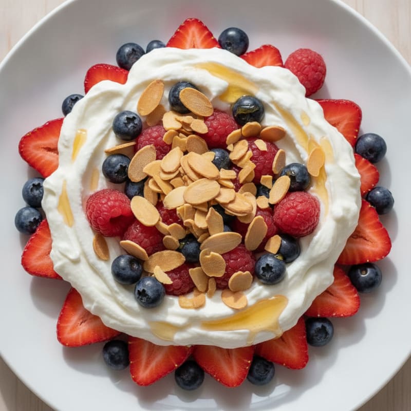 Greek Yogurt Protein Parfait with Mixed Berries