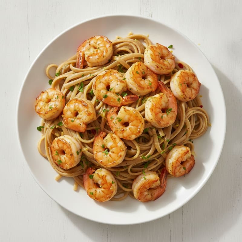 Garlic Butter Shrimp Scampi with Linguine