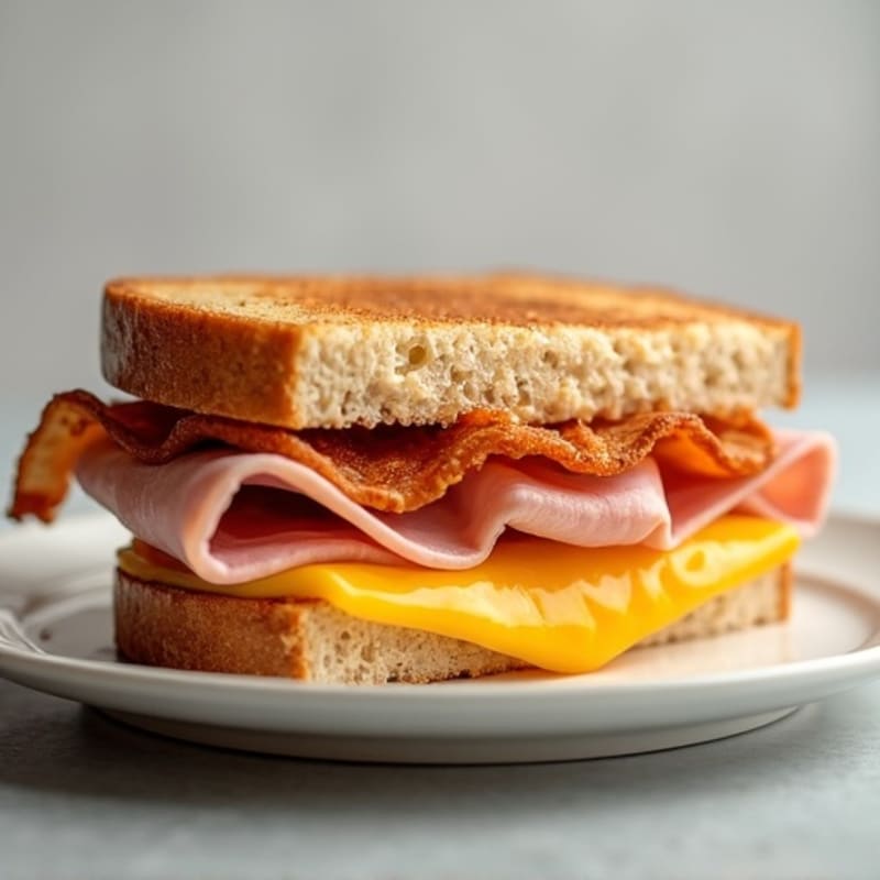 Crispy Lean Ham and Swiss Whole Grain Melt