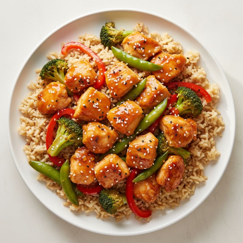 Crispy Orange-Glazed Chicken Stir-Fry